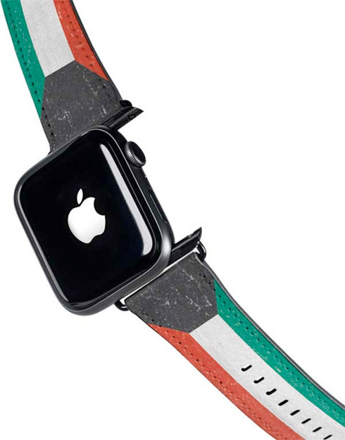 Kuwait Flag Distressed Apple Watch Band 38-40mm